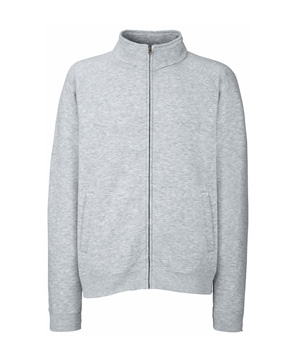 FELPA GIACCA UOMO PREMIUM ( FRUIT OF THE LOOM ) grigio melange